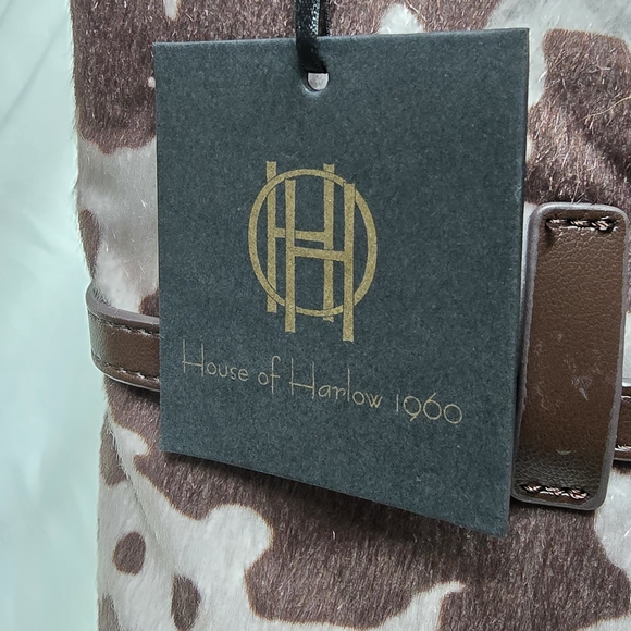 House of Harlow 1960 Cow Print Shoulder Crossbody Purse Bag New NWT - Picture 7 of 15